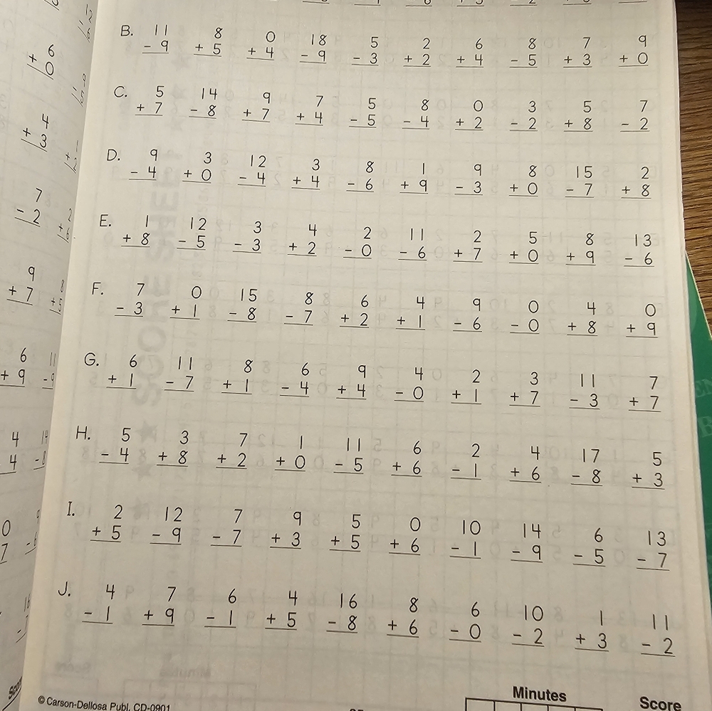 EUC teacher resource books for Math and various grades